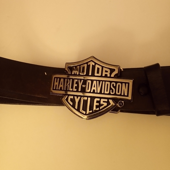 Hartley-Davidson Vintage Genuine Leather Belt - Picture 2 of 5